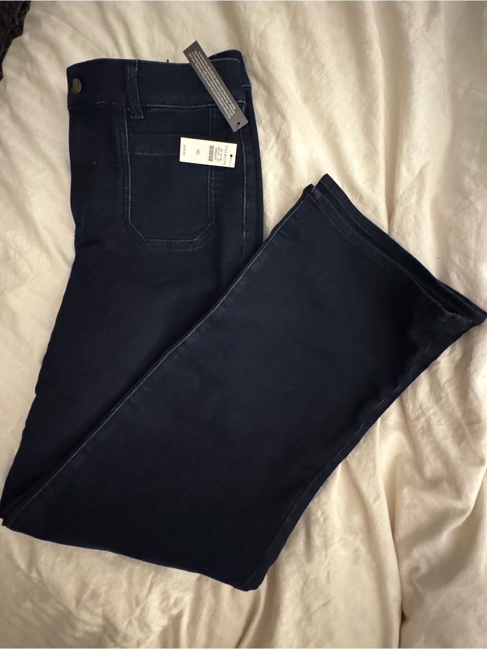 NWT Talbots Knit Denim Bootcut Jeans Dark Wash Size 10 - Picture 3 of 5